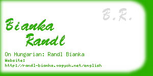 bianka randl business card